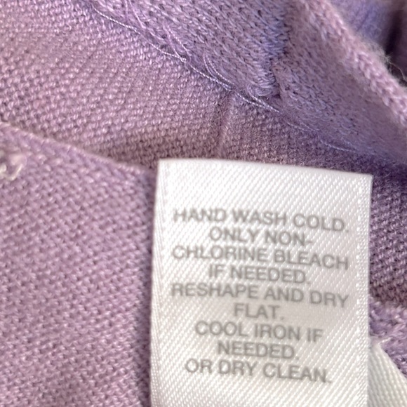 J Jill Lavender Open Front Light Weight Wool Blend Long Line Cardigan Size Small - Picture 6 of 7
